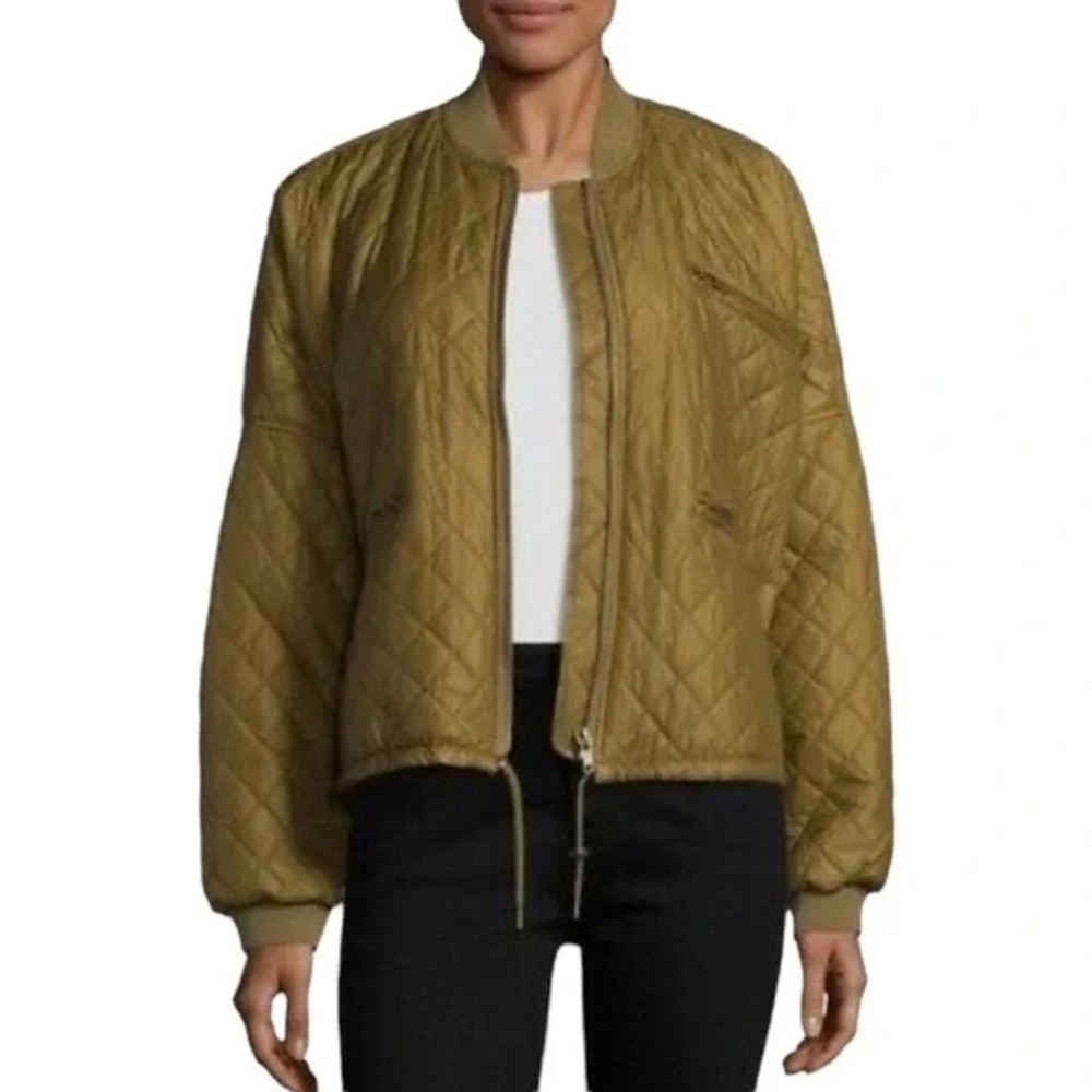 Free People quilted bomber jacket